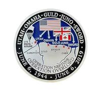 CTTSDHIPE Moneda Conmemorativa 75º Aniversario del Día D Moneda De Recuerdo Moneda De Colección Plateada Moneda De Reto