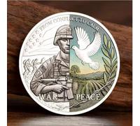CTTSDHIPE Moneda Conmemorativa De Guerra Y Paz Mayo Moneda Coleccionable De La Paz Mundial Moneda De Desafío Chapada En Plata Moneda De Recuerdo