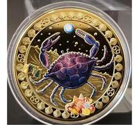 CTTSDHIPE Moneda Conmemorativa De Las Doce Constelaciones, Monedas De La Suerte, Chapada En Oro, Moneda De Desafío, Monedas Coleccionables, Regalo De Recuerdo.