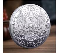 CTTSDHIPE Moneda Conmemorativa Sí O No Moneda De Decisión Moneda De Desafío Chapada En Plata Monedas Coleccionables Regalo De La Suerte