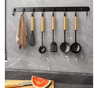 CTVR Estante for Utensilios de Cocina de Acero Inoxidable, Estante for Colgar ollas y sartenes, Colgador for Utensilios de Cocina con Gancho, montado en la Pared, Adecuado for Cuchara de espátula