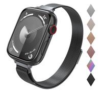 CTYBB for Apple Watch Band Series Ultra SE 8 7 6 5 4 3 2 1 38mm 40mm 41mm 42mm 44mm 45mm 49mm Stainless Steel Slim & Thin Mesh Magnetic Clasp Strap W
