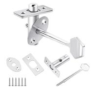 Ctyjia 1 Piezas Pernos de Puerta, Cerradura de Pozo de Tubo, Pernos de Seguridad para Puerta de Acero Inoxidable, con Llaves de Estrella, 40mm