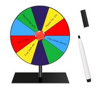 CTYUEYUN Ruleta de la Suerte Ruleta Giratoria 8 Pulgadas con Bolígrafo, 10 Ranuras Giratorias, Rueda de Premios Multicolor, Rueda de la Fortuna para Festivales, Juegos de Carnaval