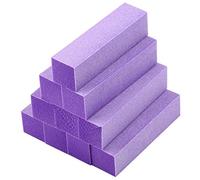 Ctzrzyt 10x Bloque buffer de lijado pulido Limas puntas de arte de unas manicura pedicure de acrilico (Color: Purpura)