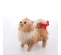 CU-MATE Peluche de Pomerania de 12 pulgadas, juguete de peluche realista para cachorros, regalo para niños y niñas