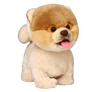 CU-MATE Perro de peluche interactivo de simulación de Pomerania, cachorro realista, perro de juguete electrónico con caminar/ladrar/menear la cola/hablar como regalo robótico real para mascotas para