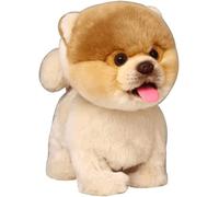 CU-MATE Perro de peluche interactivo Pomerania, realista cachorro de juguete electrónico con caminar, ladrar, mover la cola, hablar, juguete robótico para mascotas, regalo para niñas y niños pequeños