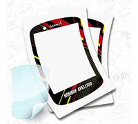 CUAC REVOLUTION 2 Pegatinas Bandera ESPAÑA Nombre EN Vinilo para Garmin 830 + Protector HIDROGEL Bici BTT Bicicleta Personalizable (Rojo)