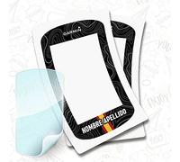 CUAC REVOLUTION 2 X Pegatinas Bandera ESPAÑA Nombre EN Vinilo para Garmin Edge Explorer + Protector HIDROGEL Bici BTT Bicicleta Personalizable