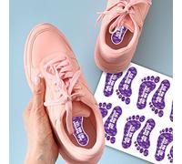CUAC REVOLUTION Etiquetas Personalizadas para marcar zapatos con laminado protector. Etiquetas adhesivas para zapatos. Pegatinas para marcar cole y guardería. Tamaño 5,5x2,6 cm (16 unidades)