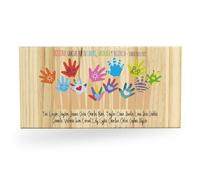 CUAC REVOLUTION Tabla de Madera para Profesores Personalizada con Nombres Regalo Fin de Curso (Tamaño: 30x15cm)