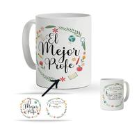 CUAC REVOLUTION Taza Personalizada con nombre para Profesores. Tazas de Desayuno personalizada Profesores. Regalo Original para Profes. Fin de curso, navidad... Regalo fin de curso.