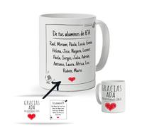 CUAC REVOLUTION Taza Personalizada con nombre para Profesores. Tazas de Desayuno personalizada Profesores. Regalo Original para Profes. Regalos Profes Navidad. Regalo fin de curso.
