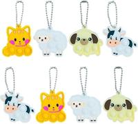 Cuackamily 8 Peizas Pop Fidget it Toys, Silicona Mini Juguetes Animales Llavero, Juguetes para Aliviar Estrés Squeeze Mini Pop Bubble Fidget, Juguete de Regalo para Cumpleaños para Niños Adultos