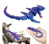 Cuackamily Fidget Toy Impreso 3D, Reptil Dragón Lagarto Juguete Fidget Impreso en 3D, Oficinas y Decoración del Hogar Regalos Infantiles De Cumpleaños Llenar La Cesta De Pascua(Azul-Violeta)