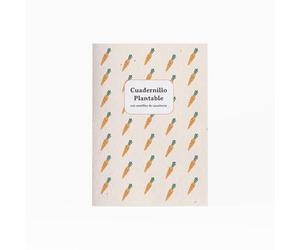 Cuadernillo Plantable con Semillas de Zanahoria | Libreta A5 de 52 páginas en papel reciclado | Se planta y germina tras su uso | Idea de regalo original | Resetea