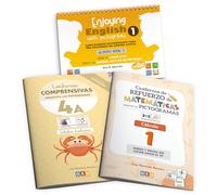 Cuadernillo Verano 1 Primaria Adaptado Con Pictogramas | Comprensión Lectora 1 Primaria | Aprendo A Leer 5 Años | Matemáticas Comprensivas | Sumas Y Restas 6 Años | Editorial GEU