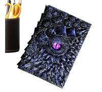 Cuaderno 3D Dragon Eye - Diario de Escritura En relieve, Cuaderno de Bocetos Decorativo Resina En relieve, Tapa dura UÚnico Diario Gótico Bloc de notas | Fantasy Art Ornament Craft Para Escribir