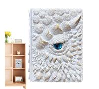 Cuaderno 3D Dragon Eye - Diario de tapa dura en relieve con diseño vintage | Cuaderno de bocetos antiguos únicos para escribir y dibujar | Bloc de notas diario para hombres, mujeres | Regalo Art