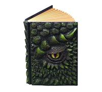 Cuaderno 3D Dragon Relief, Cuaderno A5 Forrado, Libro de Diario de Viaje en Relieve, Cubierta de Resina de Tapa Dura, Regalo para Niños y Adultos (Verde)