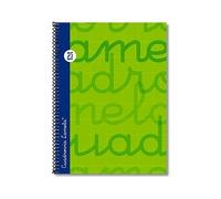 CUADERNO 4º FORRADO CUADROVIA 4MM 80H TAPA DURA AZUL