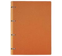 Cuaderno a rayas A4 Executive Origaniser rellenable, con anillas redondas, cubierta de piel, bloc de notas