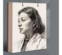 Cuaderno A4, 160GSM/ 150 Páginas Libretas Tapa Dura, Cuaderno de Dibujo en Blanco Espiral de la Cubierta de Kraft del Libro de Dibujo para Los Artistas de Los Niños de Los Adultos (C)