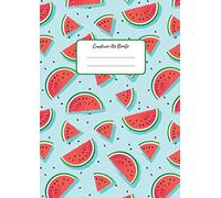 Cuaderno A4 Bonito: Libreta A4 lineas con separadores para 5 asignaturas - cuaderno a4 tapa blanda con diseño de sandías
