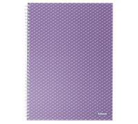 Cuaderno A4 con pauta rayada, encuadernado wiro Esselte Colour'Breeze lavanda 80 H. .