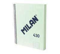 Cuaderno A4 Espiral Tapa Dura Milan 430 Pautado 120 Hojas 95gr