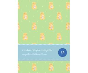 Cuaderno A4 para caligrafía con pauta Montessori 8mm: Libreta pauta Montessori 8mm | Caligrafía para niños | 82 páginas pautadas en blanco para escritura