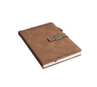 Cuaderno A5 con hebilla de ventana, cuaderno de cultura de oficina, color marrón