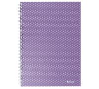 Cuaderno A5 con pauta rayada, encuadernado wiro Esselte Colour'Breeze lavanda 80 H. 80 g.
