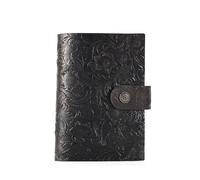 Cuaderno A5, cuaderno de piel sintética, cuaderno retro de piel de vaca con anillos regulares, agenda, cubierta de cuero, cuaderno de viaje (Coffee, A9 Size with 3 Hole)