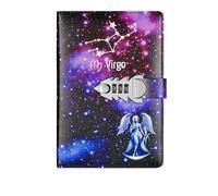 Cuaderno A5 de las Doce Constelaciones con candado, diario, bloc notas oficina, agenda, planificador, cuaderno mágico, bocetos, plan for hacer uno mismo Para Organizar y Tomar Notas(Color 11)