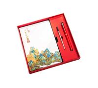 Cuaderno A5 de mil millas de montañas y ríos, cuaderno de mil millas de montañas y ríos, juego de 3 piezas, color blanco