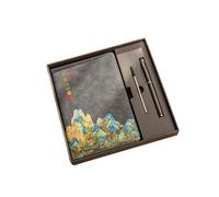 Cuaderno A5 de mil millas de montañas y ríos, cuaderno de mil millas de montañas y ríos, juego de 3 piezas de obsidiana negra