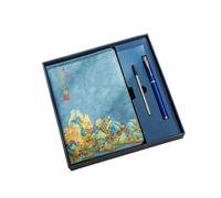 Cuaderno A5 de mil millas de montañas y ríos, cuaderno de mil millas de montañas y ríos, juego de tres piezas azul