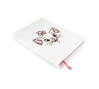 Cuaderno A5 Disney Marie Aristocats Tapa Suave Blanco Para Niñas