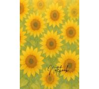 Cuaderno A5 Girasoles Acuarela Notebook 150 paginas Tapa dura - Bonito, Rayado y Perfecto para Diario o Regalo