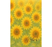 Cuaderno A5 Girasoles Acuarela Notebook - Bonito, Rayado y Perfecto para Diario o Regalo