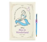 Cuaderno A5 hojas blancas Alicia en el Pais de las Maravillas con Boli - Diario personal o Journaling notebook | Regalo mujer original : Bloc de notas - Cuadernos tapa dura con marcapáginas, 192 págs