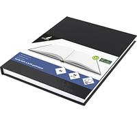 Cuaderno A5 Kangaro de tapa dura a rayas, tapa negra, 80 gramos, 80 páginas a rayas, con línea lateral K-5519, 21,7 x 15,5 x 1