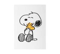 Erik Cuaderno A5 Snoopy – Punteado, cubiertas rígidas de felpa, marcapáginas y pegatinas, 192 págs