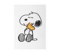 Cuaderno A5 punteado Snoopy - Journaling notebook A5, Diario personal para niños | Bloc de notas, Bullet Journal : Cubiertas rígidas forradas de felpa con marcapáginas y pegatinas, 192 págs