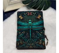 Cuaderno A6 a , ideal para de psicología, para notas de investigación y de casos para universitarios, con estampado de libélulas, mariposas y patrones florales en