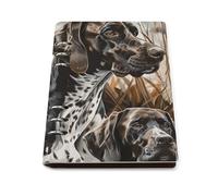 Cuaderno alemán de pelo corto con diseño de perros y patos, rellenables, 90 hojas, cuadernos de 6.9 x 9 pulgadas
