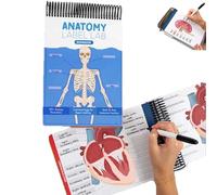 Cuaderno Anatomy Label Lab: Libro Creativo de Anatomía Humana, Esencial para Enfermería, 100+ Páginas a Todo Color Borrables - Herramientas de Fisiología para Estudiantes y Médicos