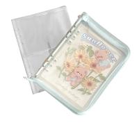 Cuaderno archivador - Álbum de fotos de hojas móviles de 6 agujeros, organizador portátil A5 de 6 anillas | Carpeta de hojas sueltas | Foto cubierta con pegatinas para la familia, el profesor, la